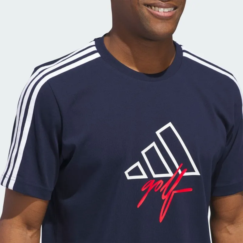 Adidas T Shirt Men's University Marine Blue-4