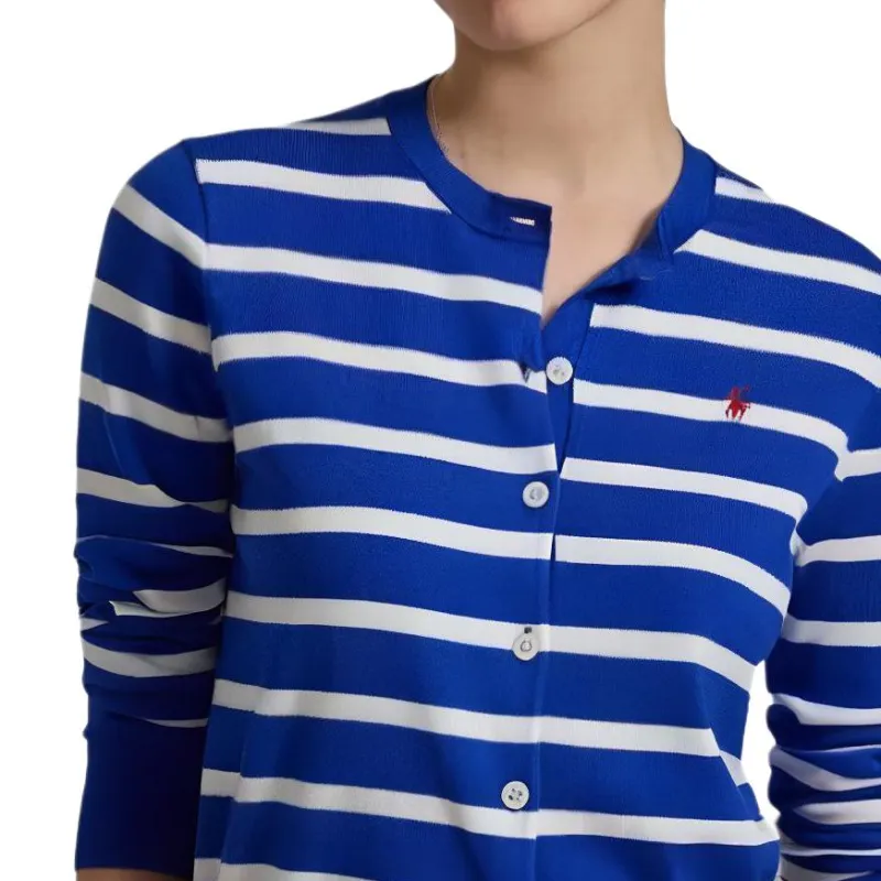 Polo Ralph Lauren Logo Embroidered Striped Knitted Cardigan-4
