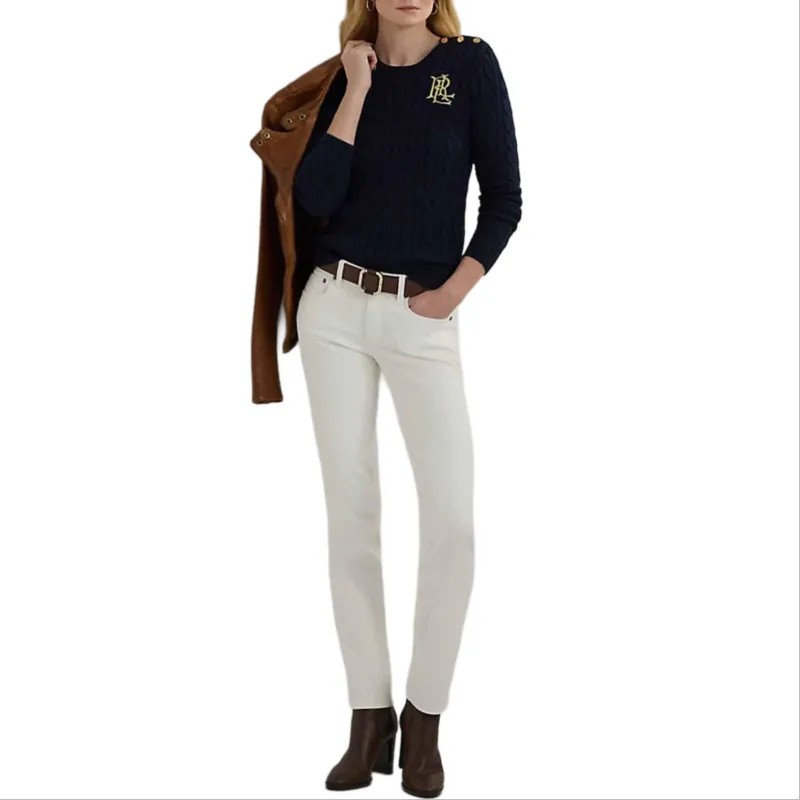 LAUREN RALPH LAUREN Logo Embroidered Knitted Jumper-1