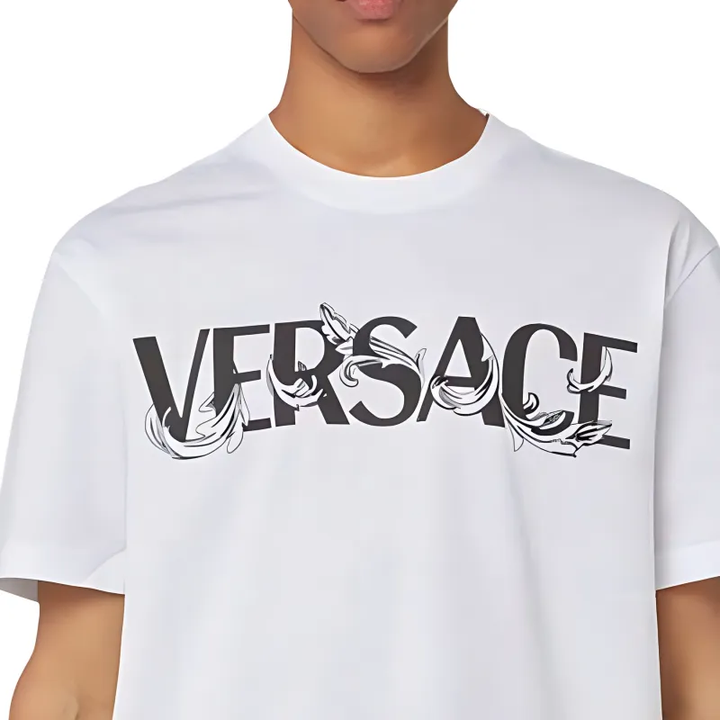 VERSACE Barocco Silhouhette Logo T Shirt-2