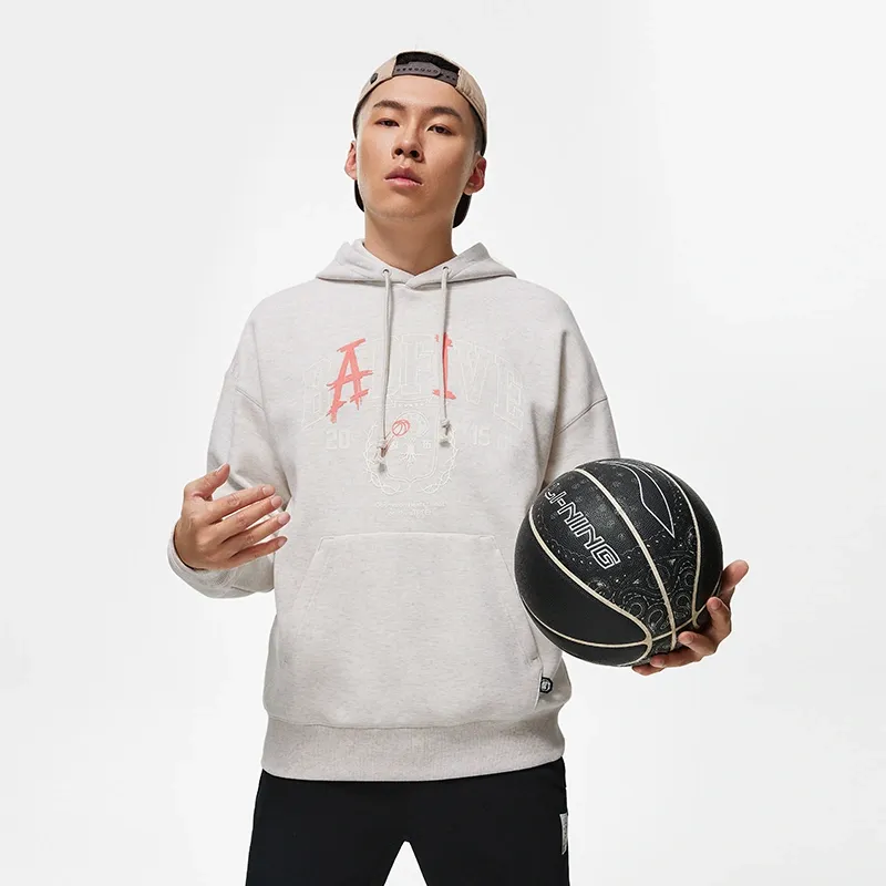 LiNing Sweatshirt Men's Heather Gray Tile Gray-4