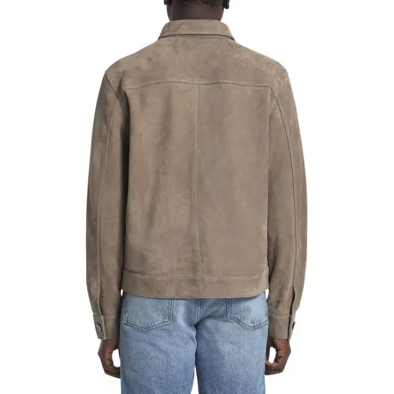 AMIPARIS Paris Leather Buttoned Jacket-1