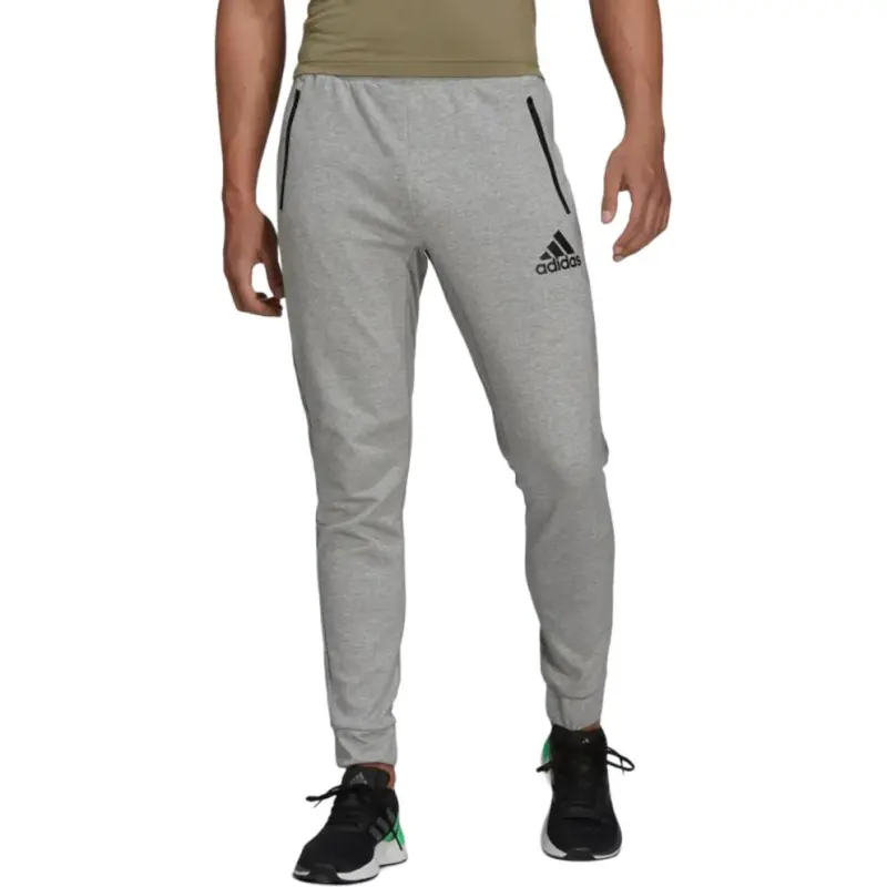 Adidas AEROREADY Knitted Sweatpants Men's Gray-1