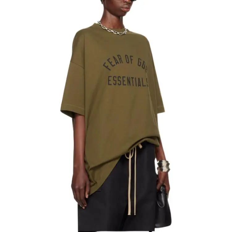 Fear Of God Essentials Logo print T shirt-3