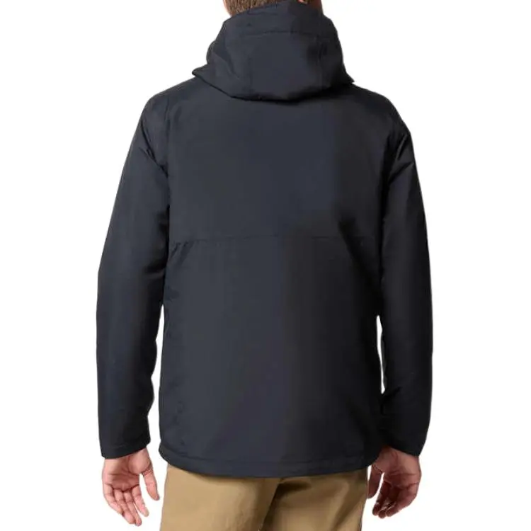 Columbia Hiking Skiing And Paragliding Water Resistant Windproof Wear Resistant Warm Windbreaker Jacket Men's Black-5