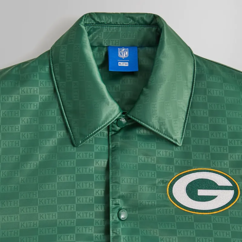 KITH For The NFL Packers Satin Bomber Jacket-2