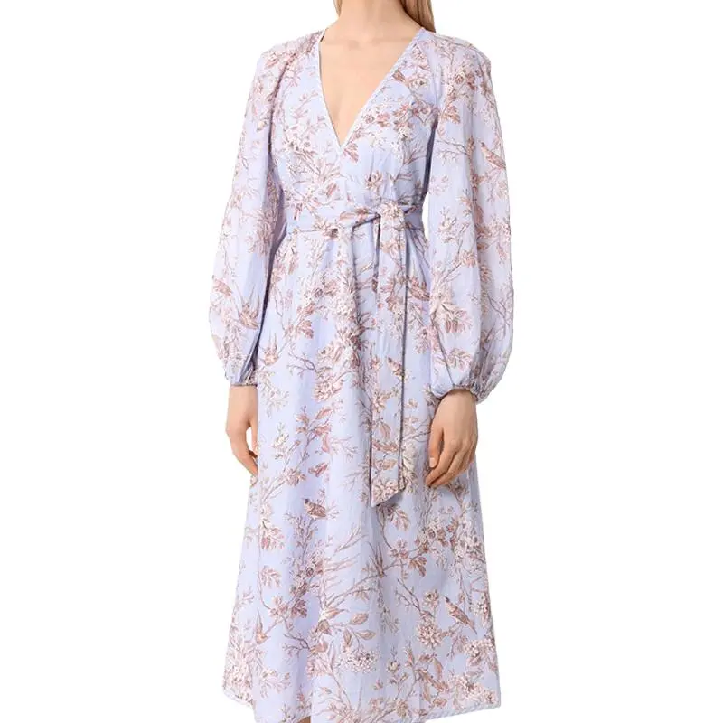 Zimmermann SS24 Long-Sleeved Dresses Women's Blue-3
