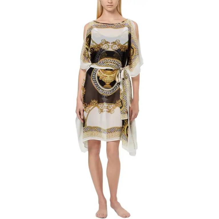 FANSIZHE VERSACE SS22 Short Sleeved Dress Women's Yellow-2