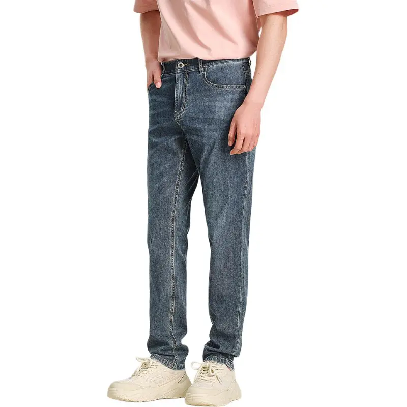 HLA Jeans Men's Blue Gray Ox Transition Color Deep-4