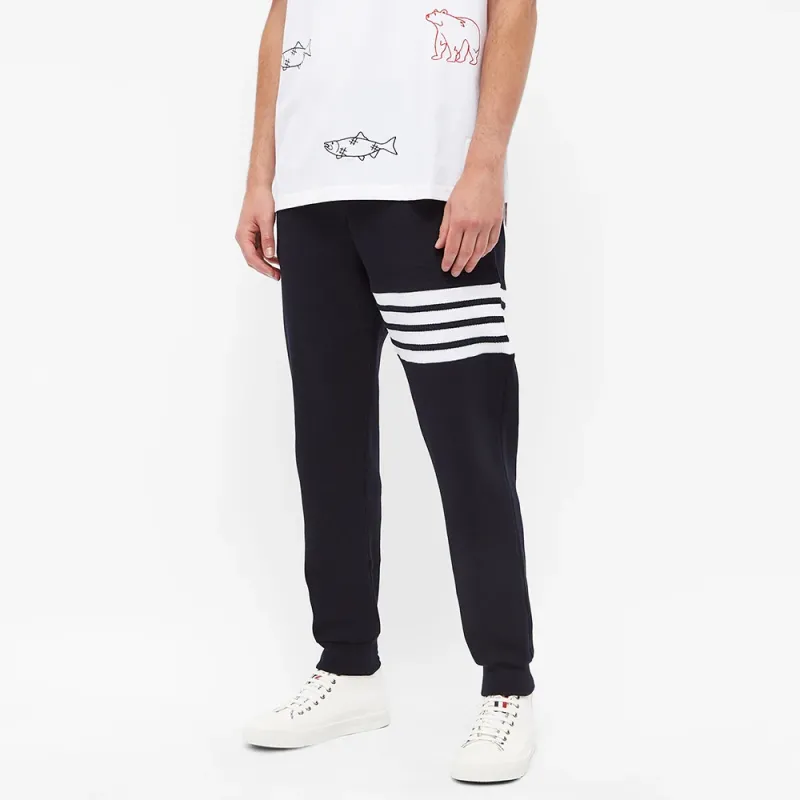 THOM BROWNE 4 Bar Cotton Track Pants-5