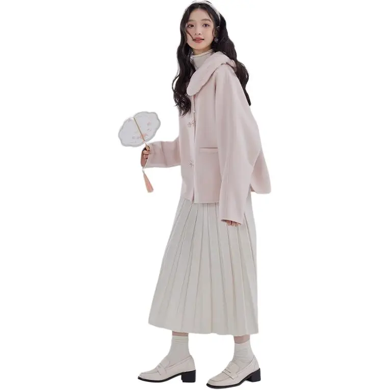 DEAR DEER PUFF Coats Women's Pink-1