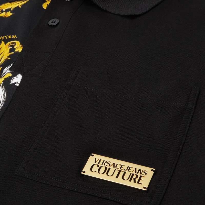 VERSACE Baroque Print Polo Shirt-3