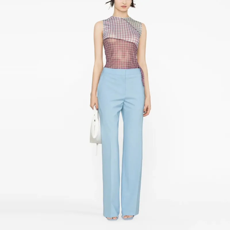 MSGM High-Waisted Wide-Leg Trousers-1