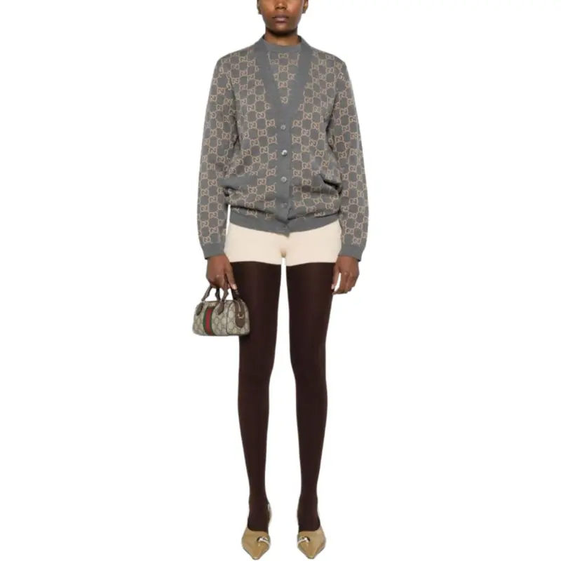 GUCCI Reversible Gg Jacquard Button-Up Cardigan-2