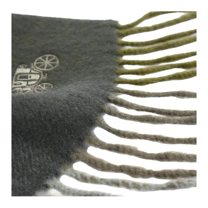 COACH Wool Knit Scarves Unisex Green-4