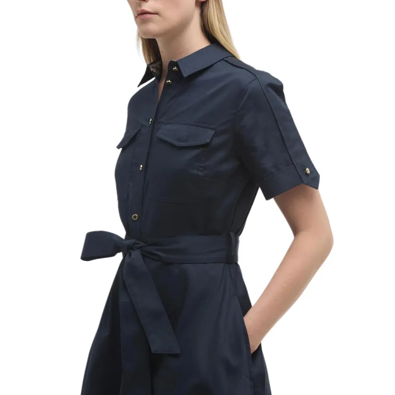 BARBOUR Short Sleeved Dress Women's Blue-4