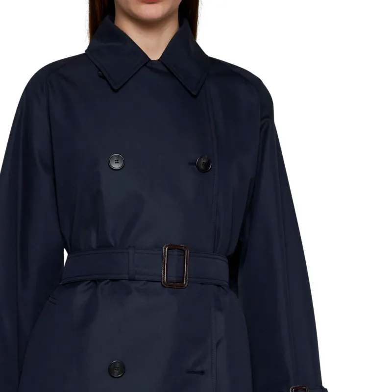WEEKEND MaxMara Trench Coat Women's Marine Blue-1