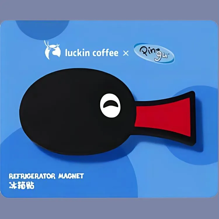 LUCKIN COFFEE X Pingu Collaboration, Minimalist Style Anime / Games Fridge Magnets-2