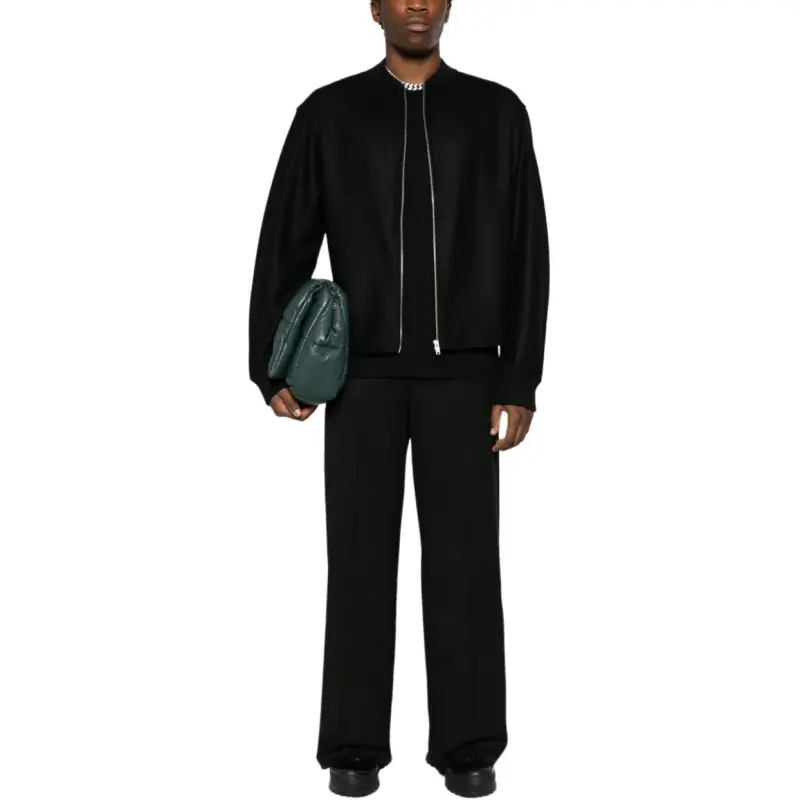 JIL SANDER Zip-Up Long-Sleeved Bomber Jacket-2