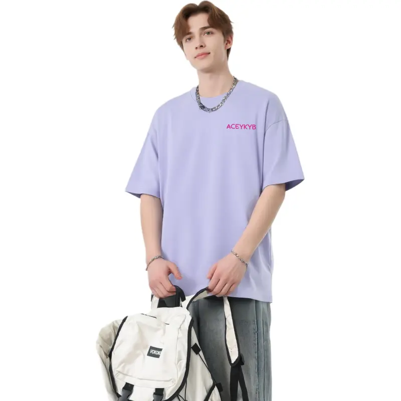YK&YB T Shirts Unisex Light Purple-4