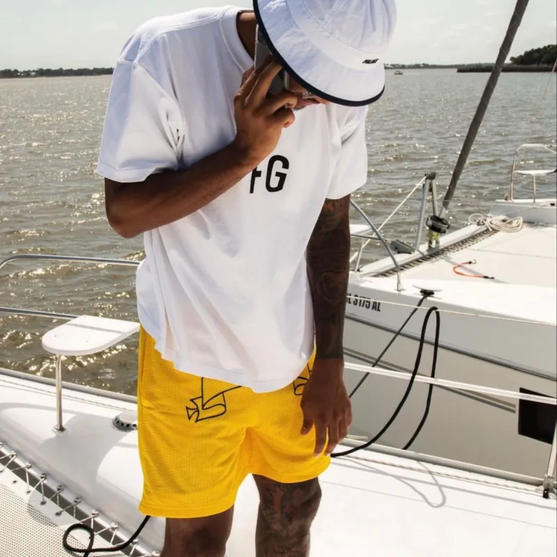 Askyurself Casual Shorts Unisex Yellow-4