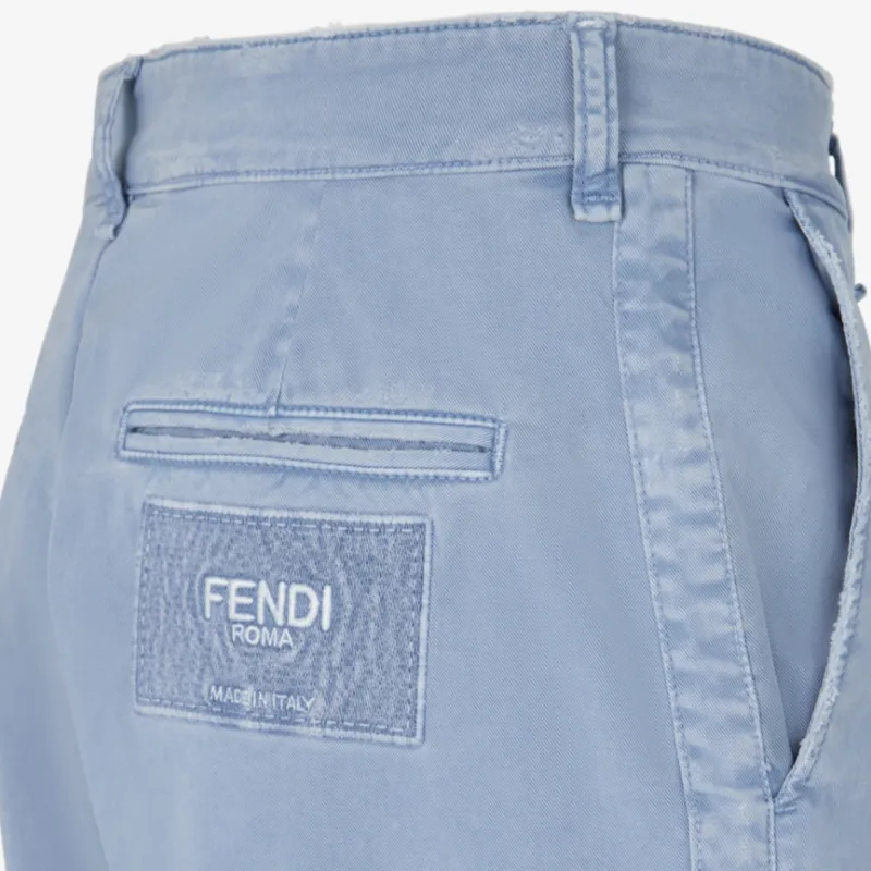 FENDI Worn Effect Straight Leg Pants-3