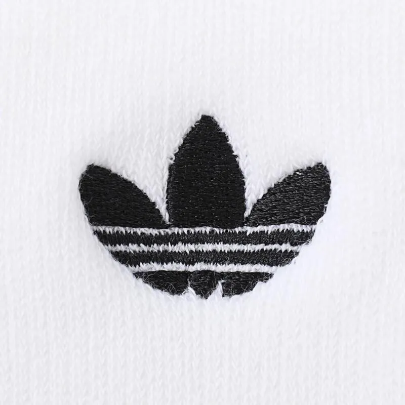 Adidas Originals ANKLE SOCKS Mid Calf Socks Unisex 3 Pack White-2