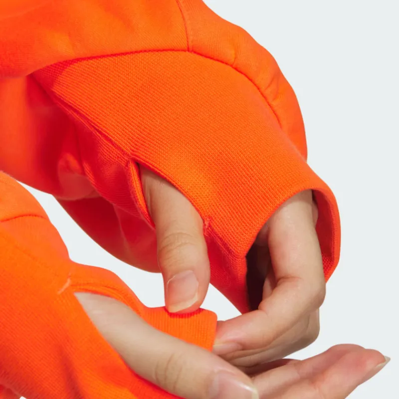 Adidas Spacer Full Zip Hoodie Jackets Coats Women's Half Impact Orange-5