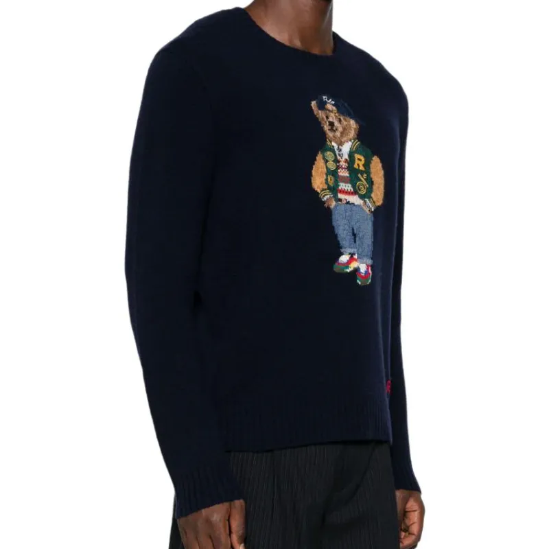 Polo Ralph Lauren Polo Bear Intarsia Knit Crewneck Jumper-5