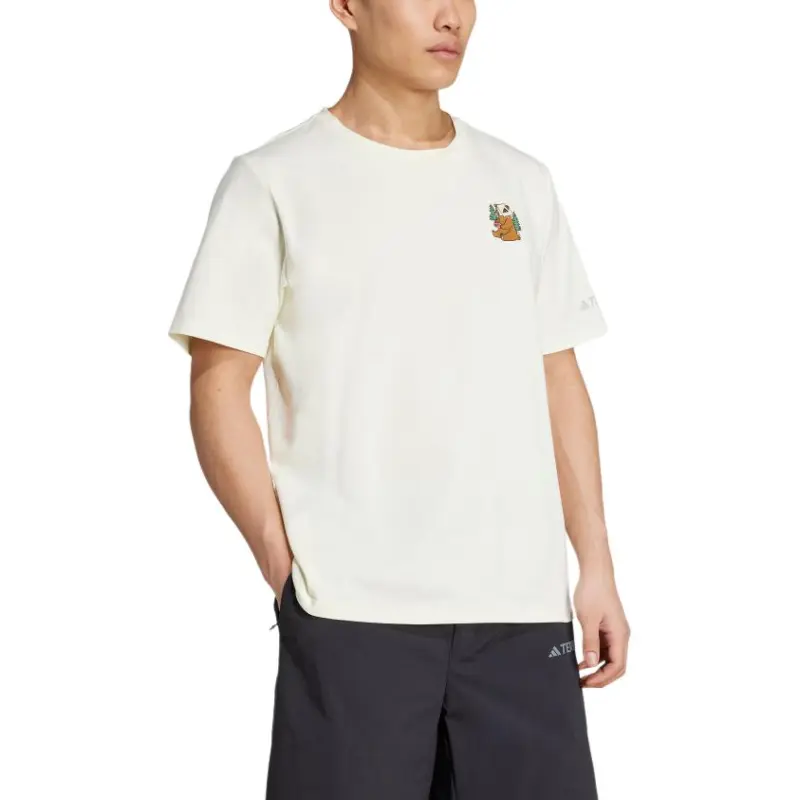 Adidas Terre POLYGIENE GRAPHIC T Shirt Unisex Ivory White-2