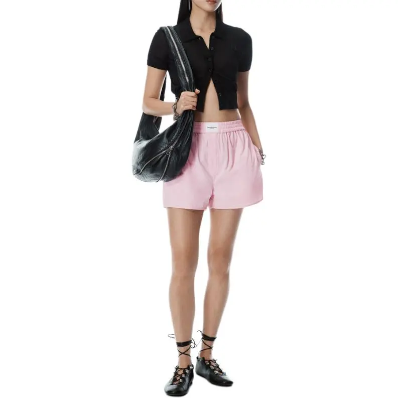 T By Alexander Wang Classic Boxer Shorts Light Pink-4