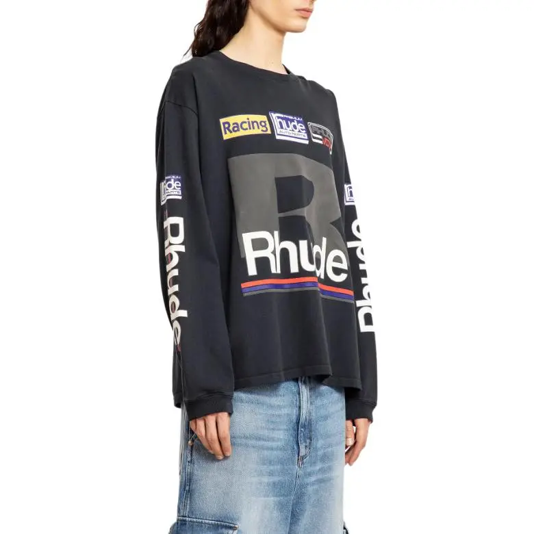 RHUDE Petrol Patch Long Sleeve Tee-2