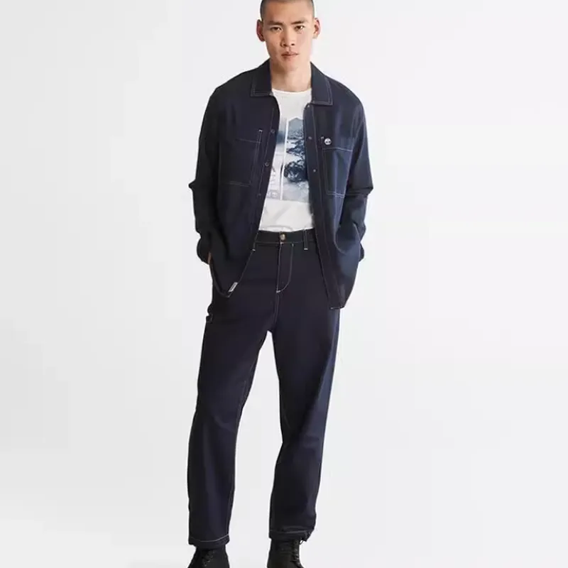 Timberland Casual Pants Men Dark Sapphire-2
