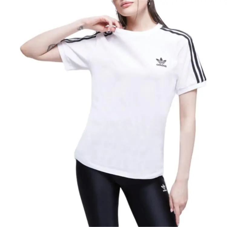 Adidas Originals Drop Shoulder Sleeve T Shirt Women's White-4