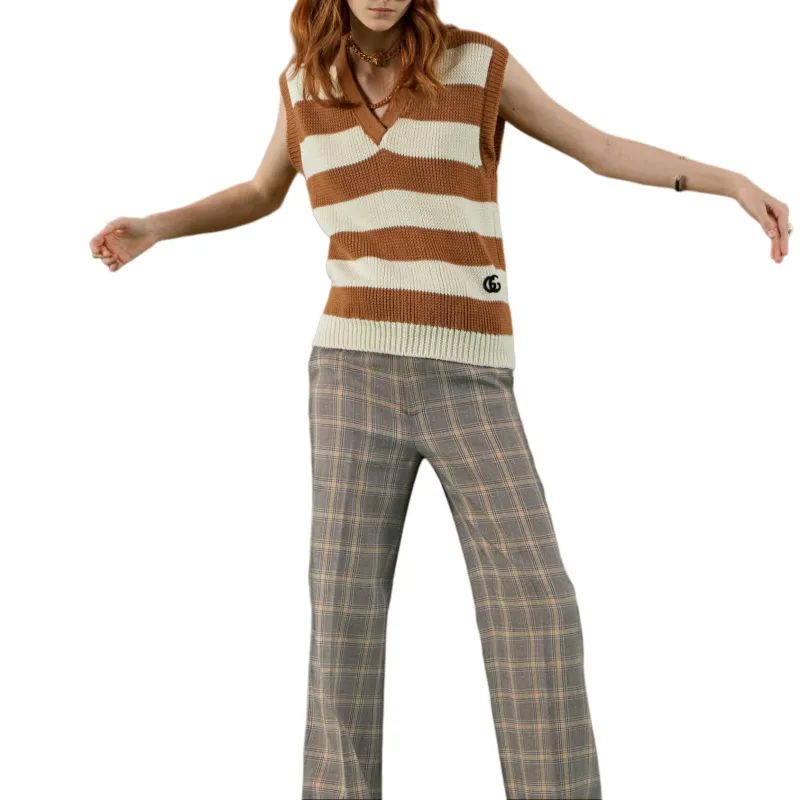 GUCCI Vests Women's Brown-1