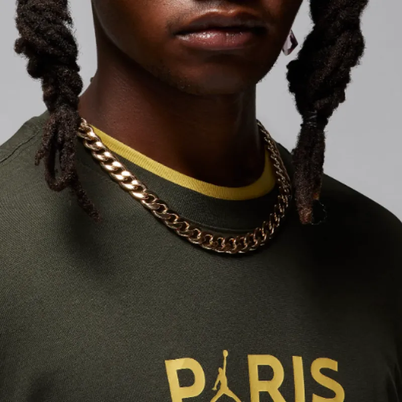 Jordan Jordan× PSG T-Shirt Men's Olive Green-3