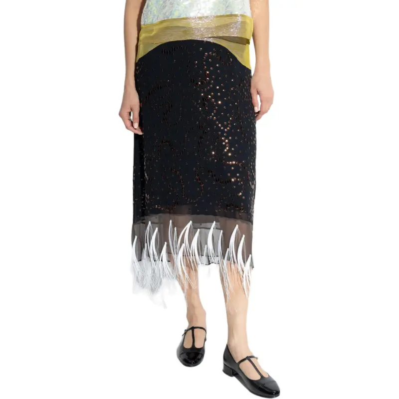TORY BURCH Embellished Slip Skirt-2