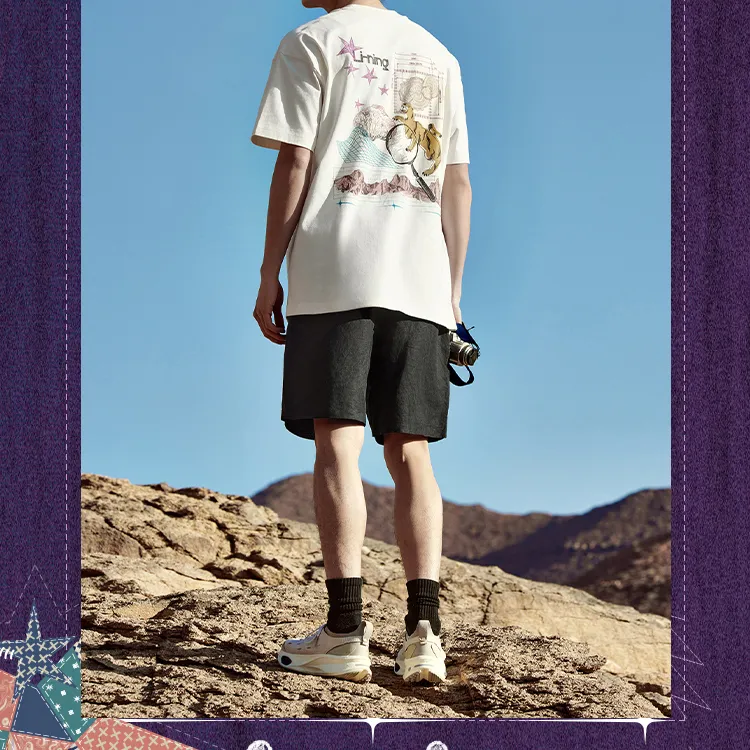 LiNing T Shirts Unisex Ecru-2