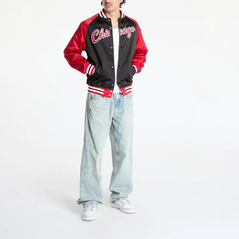 Mitchell & Ness x NBA Chicago Bulls Baseball Jacket Unisex Red/Black Color-4