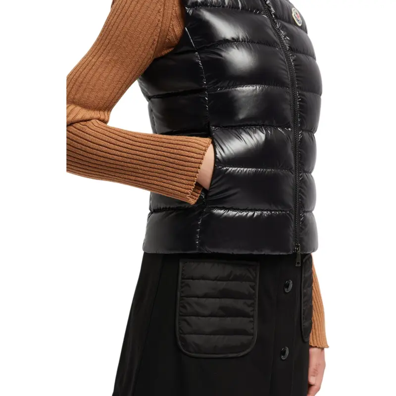 Moncler Ghany Logo Patch Zip-Up Padded Vest-5