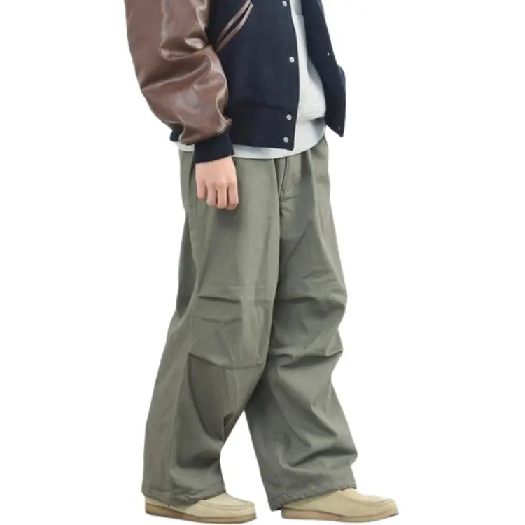 Beams Casual Pants Men's Olive Green-3