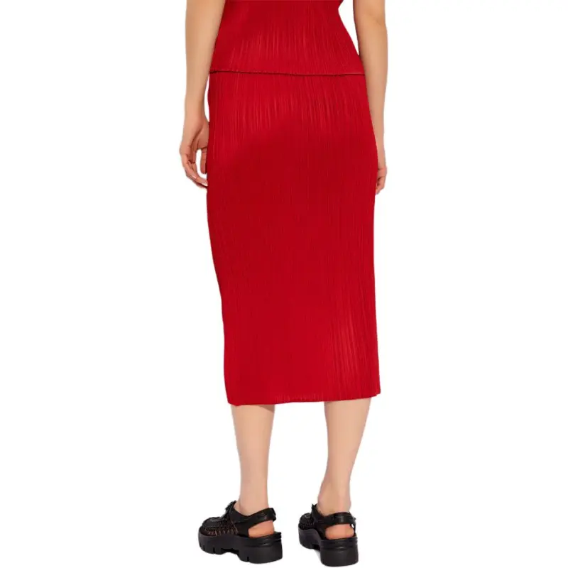 PLEATS PLEASE ISSEY MIYAKE New Colorful Basics 3 Skirt 'Red'-2