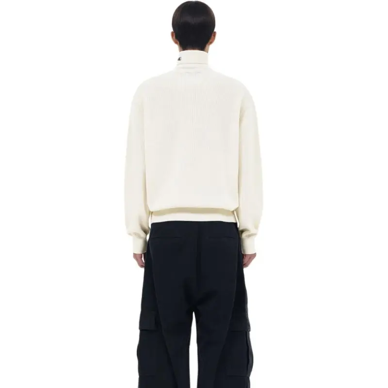 WE11DONE Intarsia knit Roll neck Jumper-4