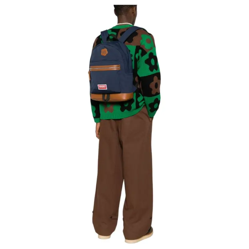 KENZO Canvas Backpack Unisex Blue-4