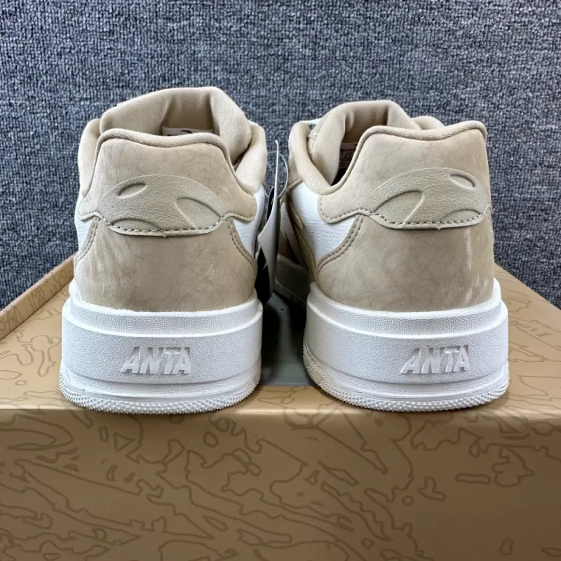 Anta 982 Wear-resistant And Lightweight Low-Top Skateboard Shoes Women's Brown White-2