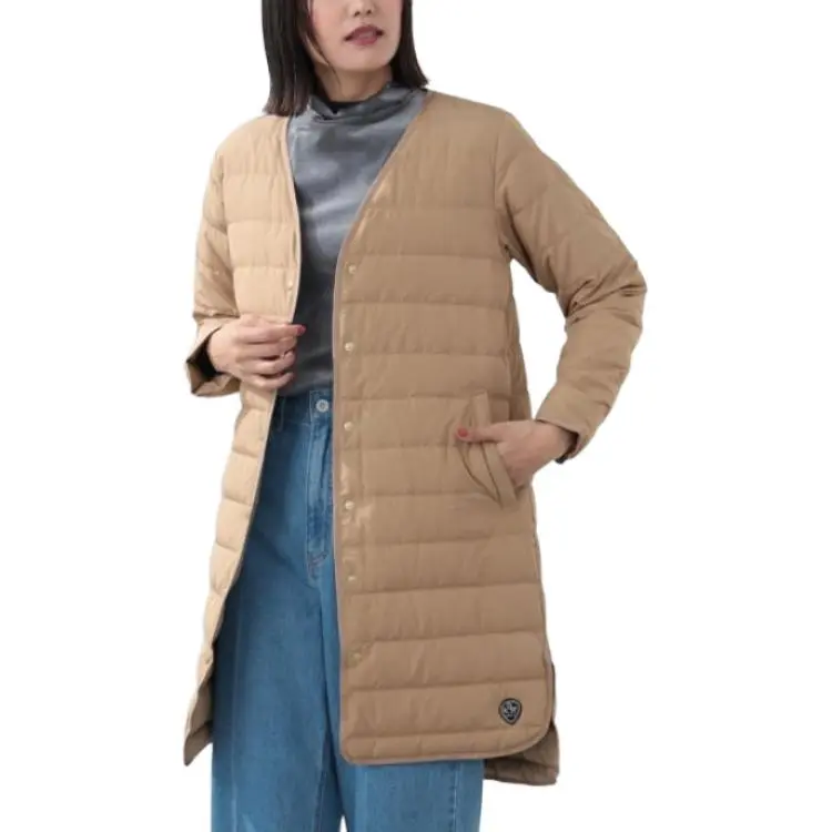 Beams HEART Down Jacket Women's Light Brown-6