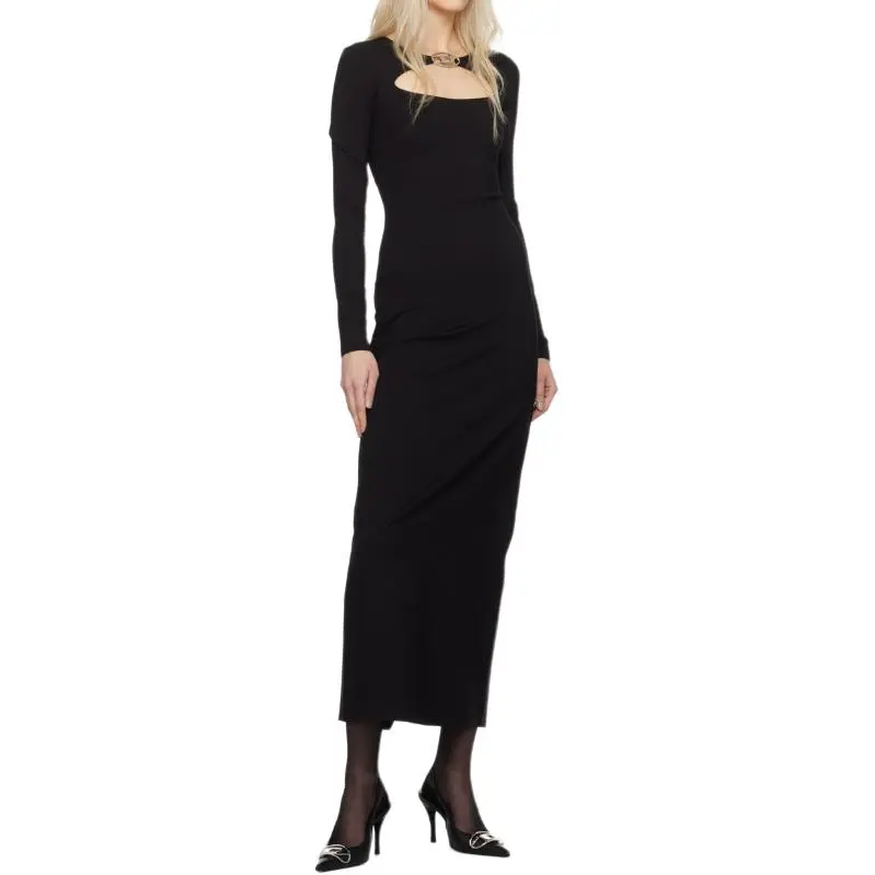 DIESEL Long Sleeved Dress Women's Black-3