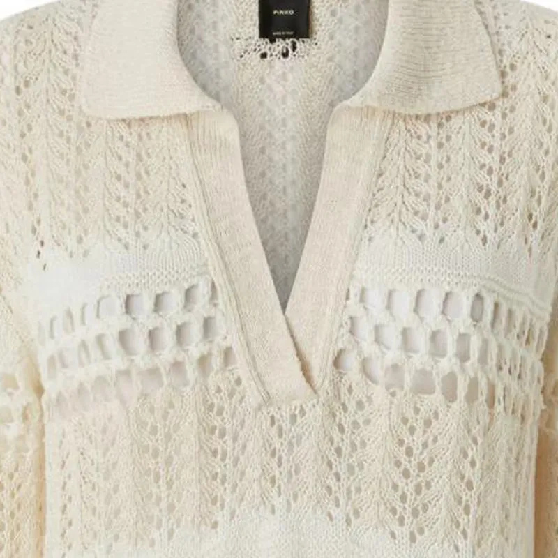 PINKO Openwork Spread Collar Jumper-2