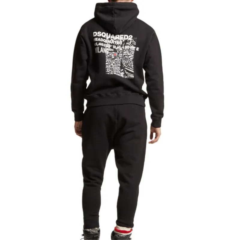 DSQUARED 2 Logo Printed Slim Cut Tapered Track Pants-3