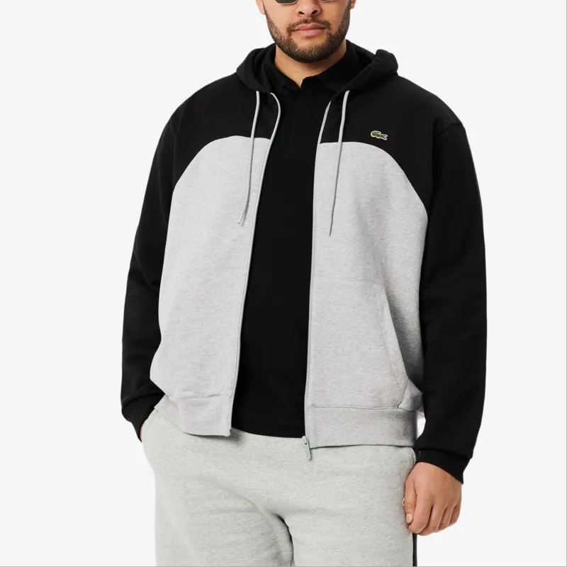 LACOSTE SS25 Zipped Colour Block Jackets Coats Men's Gray-3